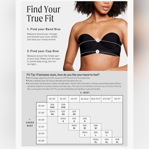 NEW Pepper MVP Multiway Strapless Bra Size 32B White Smoke New W/Tag - Picture 15 of 15